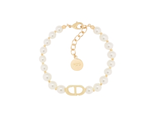 Buy Dior 30 Montaigne Bracelet In Gold-Finish Metal and White Resin Pearls at Sasom – Authentic and Ready to Ship