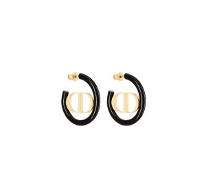 Buy Dior 30 Montaigne Earrings In Black Lacquer With Gold-Finish Metal Hardware at Sasom – Authentic and Ready to Ship