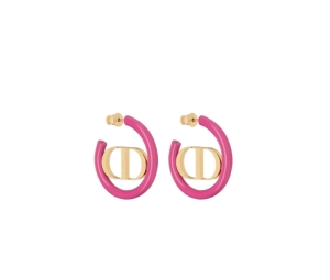 Buy Dior 30 Montaigne Earrings In Rani Pink Lacquer With Gold-Finish Metal Hardware at Sasom – Authentic and Ready to Ship