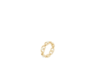 Dior 30 Montaigne Jolie Ring In Gold-Finish Metal And White