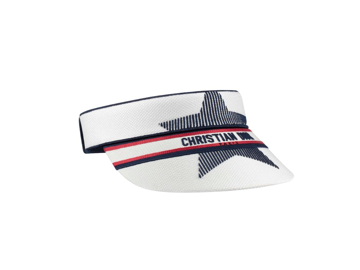 Christian Dior Blue Visor with Stars Dior Club V1u Logo Clear Visor In Matte Blue / Blue Silver  main image 2