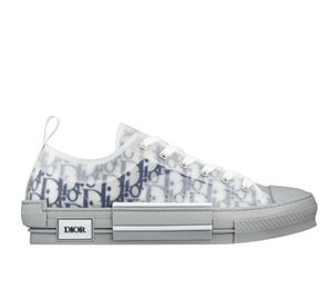 Dior B23 Low-Top Sneaker White and Navy Blue Oblique Canvas