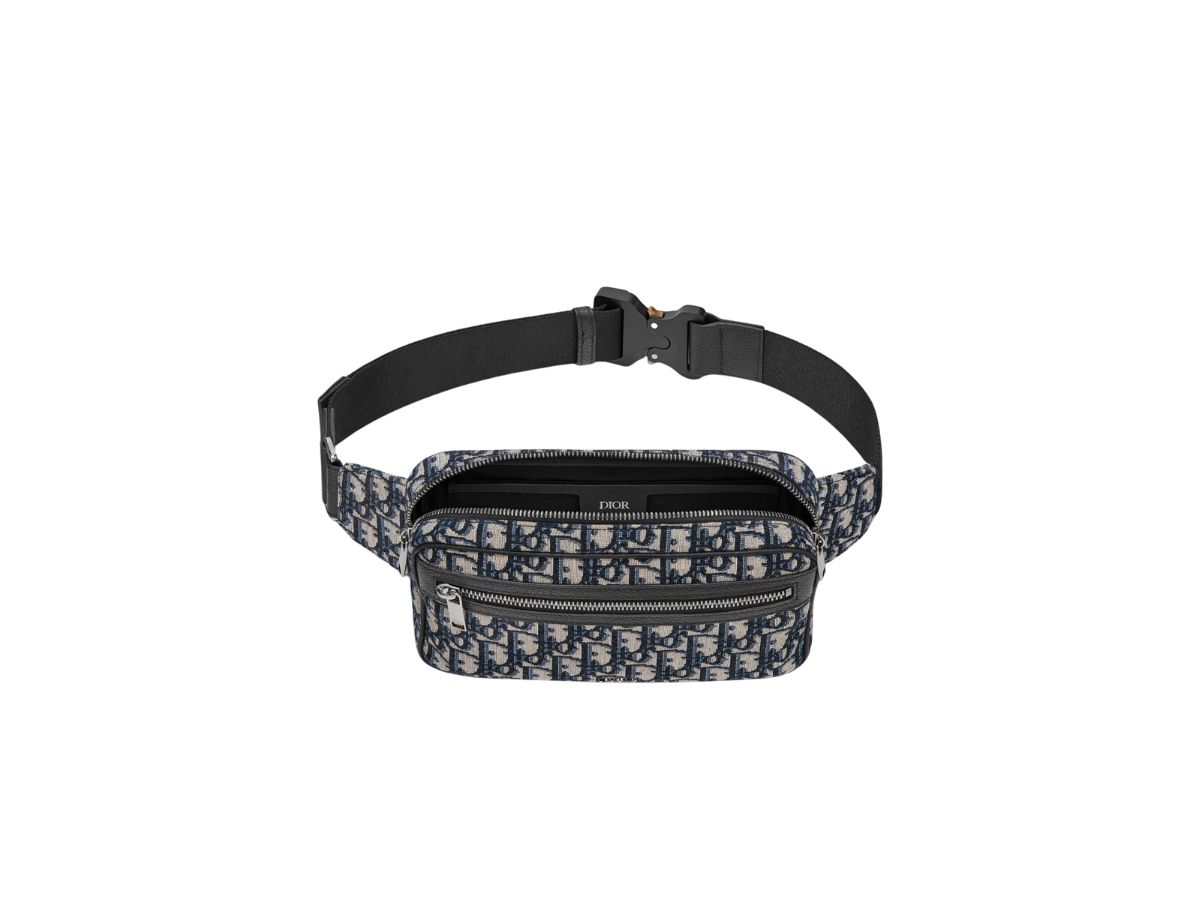 SASOM กระเป๋า Dior Belt Bag In Beige And Black Dior Oblique Jacquard