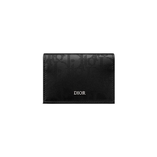 Dior Business Card Holder Black Dior Oblique Galaxy Leather