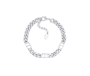 Buy Dior CD Icon Thin Chain Link Bracelet In Silver-Finish Brass at Sasom – Authentic and Ready to Ship