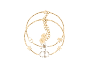 Buy Dior Clair D Lune Bracelet Set In Gold-Finish Metal And White Crystals at Sasom – Authentic and Ready to Ship