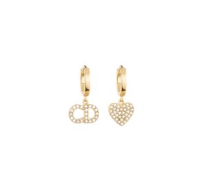 Buy Dior Clair D Lune Earrings In Gold-Finish Metal And White Crystals at Sasom – Authentic and Ready to Ship