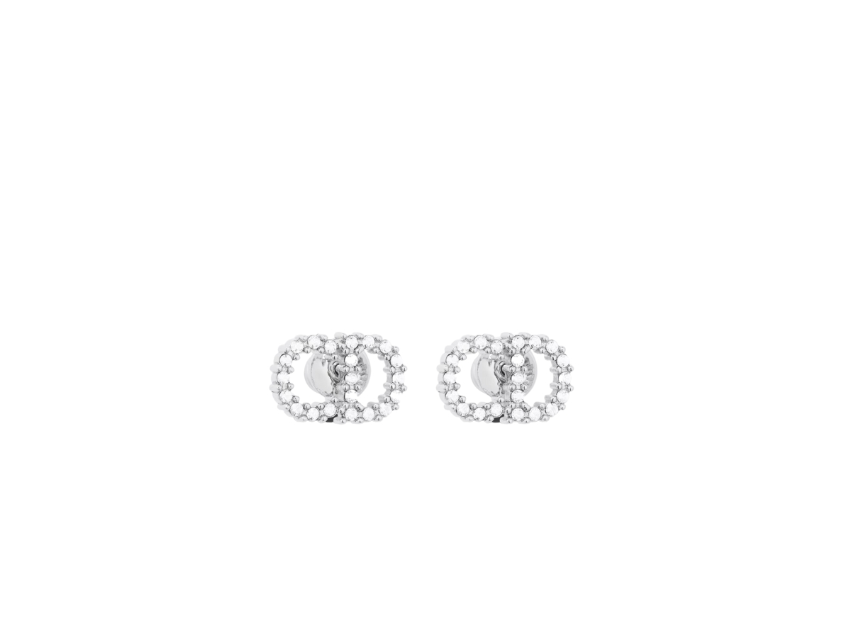 Bông tai Dior Women Clair D Lune Earrings GoldFinish Metal and White  Crystals