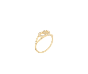 Buy Dior Clair D Lune Ring In Gold-Finish Metal And White Crystals at Sasom – Authentic and Ready to Ship