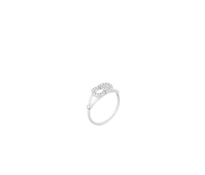 Buy Dior Clair D Lune Ring In Silver-Finish Metal With White Crystals at Sasom – Authentic and Ready to Ship