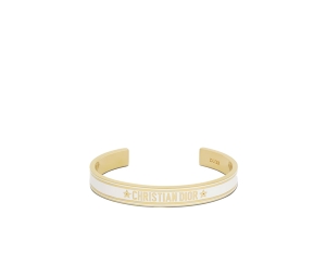 Buy Dior Code Bangle In Gold-Finish Metal And White Lacquer at Sasom – Authentic and Ready to Ship