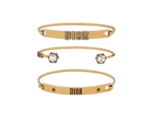 Buy Dior Dio(R)Evolution Bracelet Set In Aged Gold-Finish Metal And Amber-Colored Crystals at Sasom – Authentic and Ready to Ship