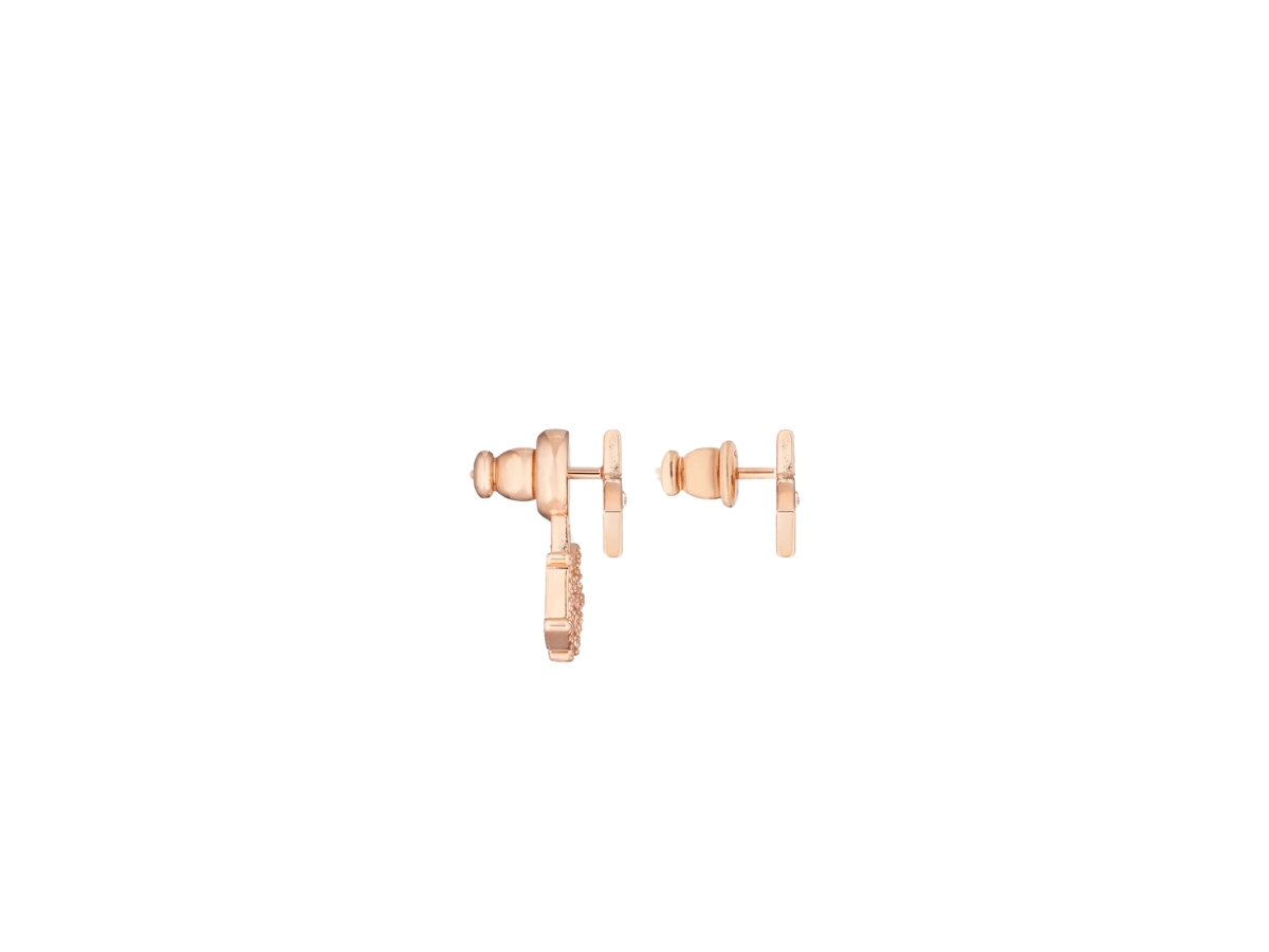 Dior Dio(r)evolution Earrings In Pink-Finish Metal and Pink Crystals