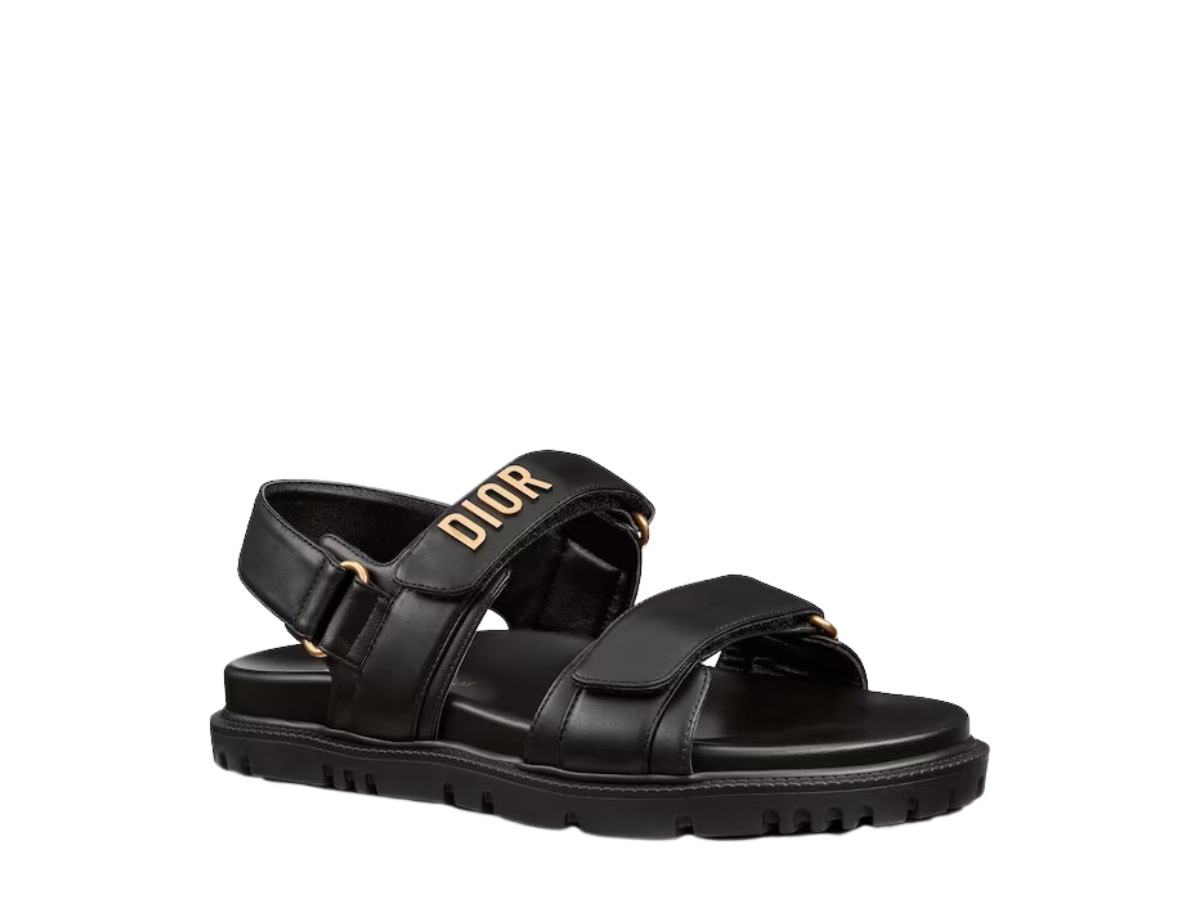 Black and best sale gold dior sandals