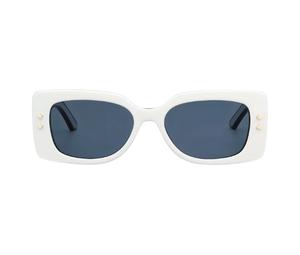 Dior DiorPacific S1U In White Square Sunglasses With Blue Lenses