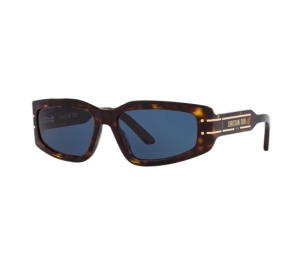 Buy Dior DiorSignature S9U In Havana Rectangular Sunglasses Acetate Frame With Blue Lenses at Sasom – Authentic and Ready to Ship