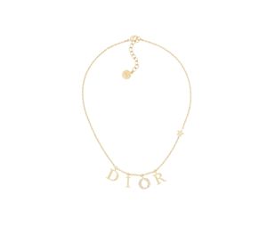 Dior Evolution Necklace Gold-Finish Metal And White Crystals
