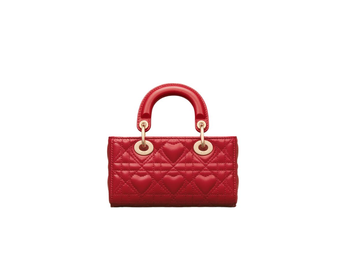 DIOR ディオール Lady D-Joy マイクロバッグ アマリリスレッド Dior Lady D-Joy Micro Bag In Amaryllis Red Cannage Lambskin
