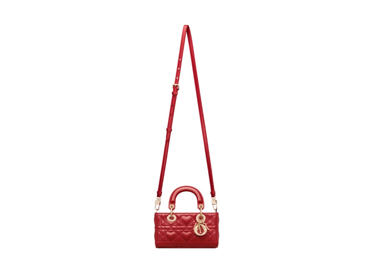 DIOR ディオール Lady D-Joy マイクロバッグ アマリリスレッド これは欲しい!さりげハート】Dior☆LADY D-JOY マイクロバッグ