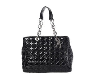 Buy Dior Large Lady Dior Soft Shopping Tote In Patent Cannage With Silver-Finish Metal Black at Sasom – Authentic and Ready to Ship