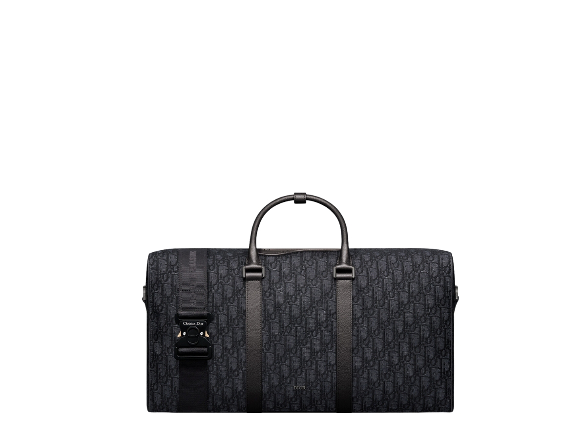 Dior Lingot 50 Bag In Black Dior Oblique Jacquard With Ruthenium 