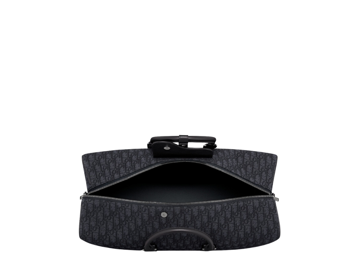 Dior Lingot 50 Bag In Black Dior Oblique Jacquard With Ruthenium 