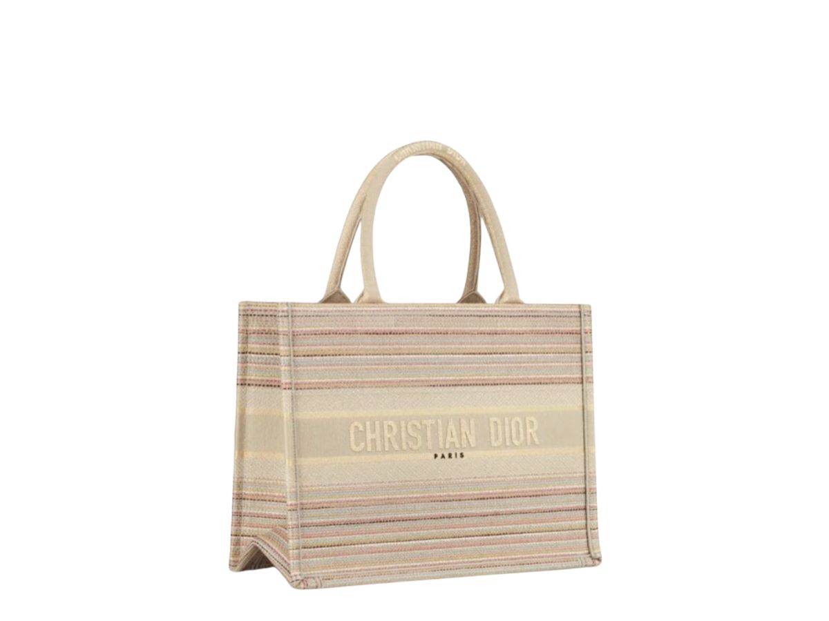 SASOM | bags Dior Medium Book Tote Embroidered With Metallic Threads ...