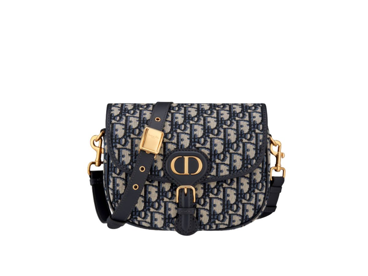 Medium Dior Bobby Bag Blue Dior Oblique Jacquard