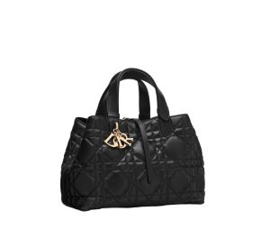 Dior Medium Dior Toujours Bag In Black Macrocannage Calfskin