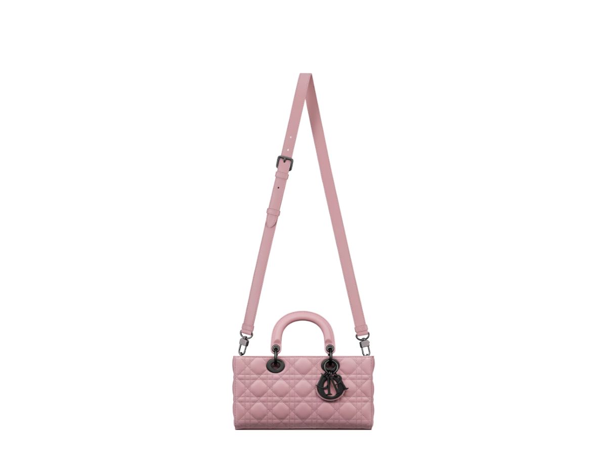 Medium Lady D-Joy Bag Light Pink Cannage Lambskin