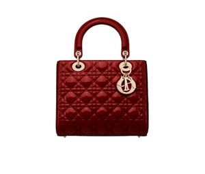 Dior Medium Lady Dior Bag Cherry Red Patent Cannage Calfskin