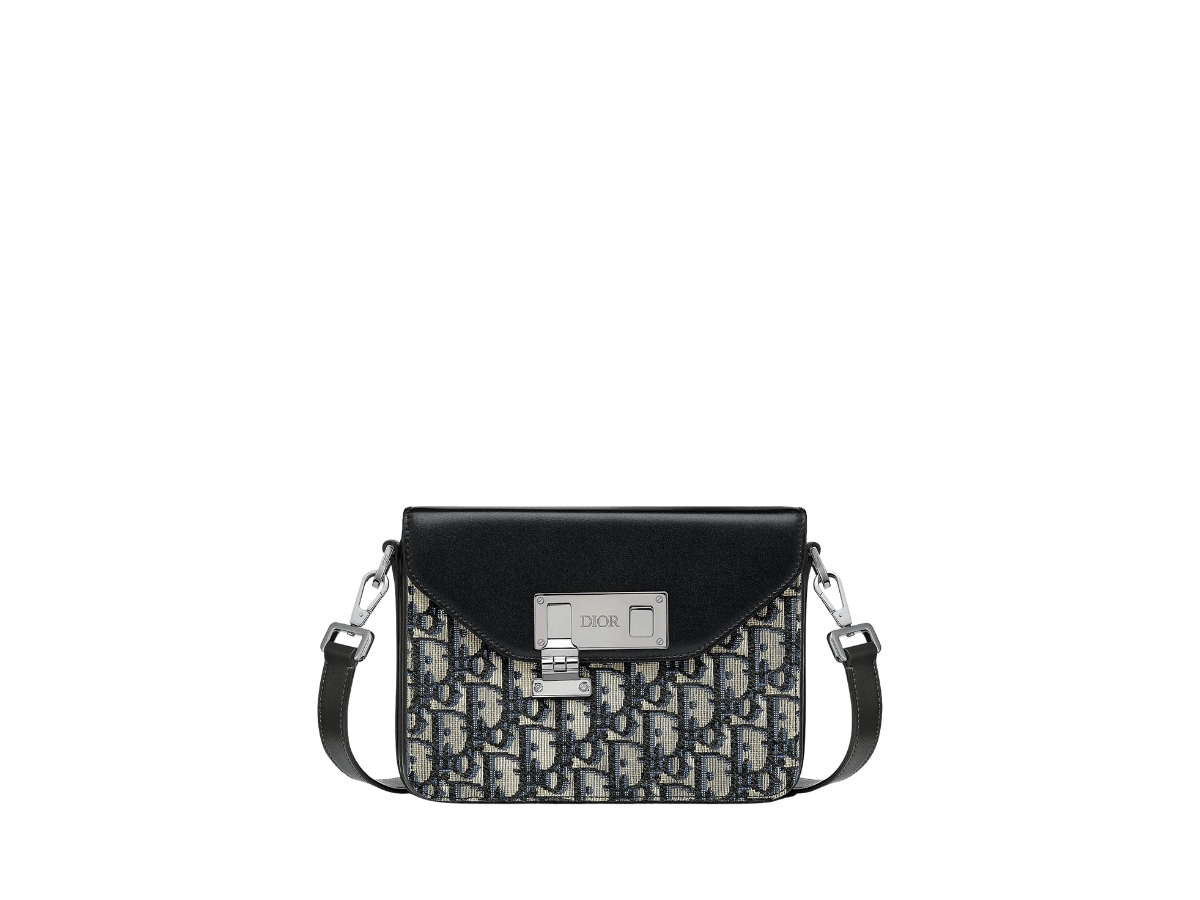 SASOM bags Dior Messenger Pouch In Beige Black Oblique Galaxy With Ruthenium Finish Brass Check the latest price now