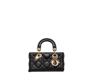 Buy Dior Micro Lady D-Joy Bag In Cannage Lambskin With Gold-Finish Metal Hardware Black at Sasom – Authentic and Ready to Ship