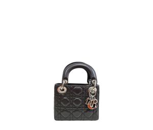 Buy Dior Mini Lady Dior Bag In Dark Brown Cannage Lambskin With Silver-Finish Metal (Limited Edition) at Sasom – Authentic and Ready to Ship