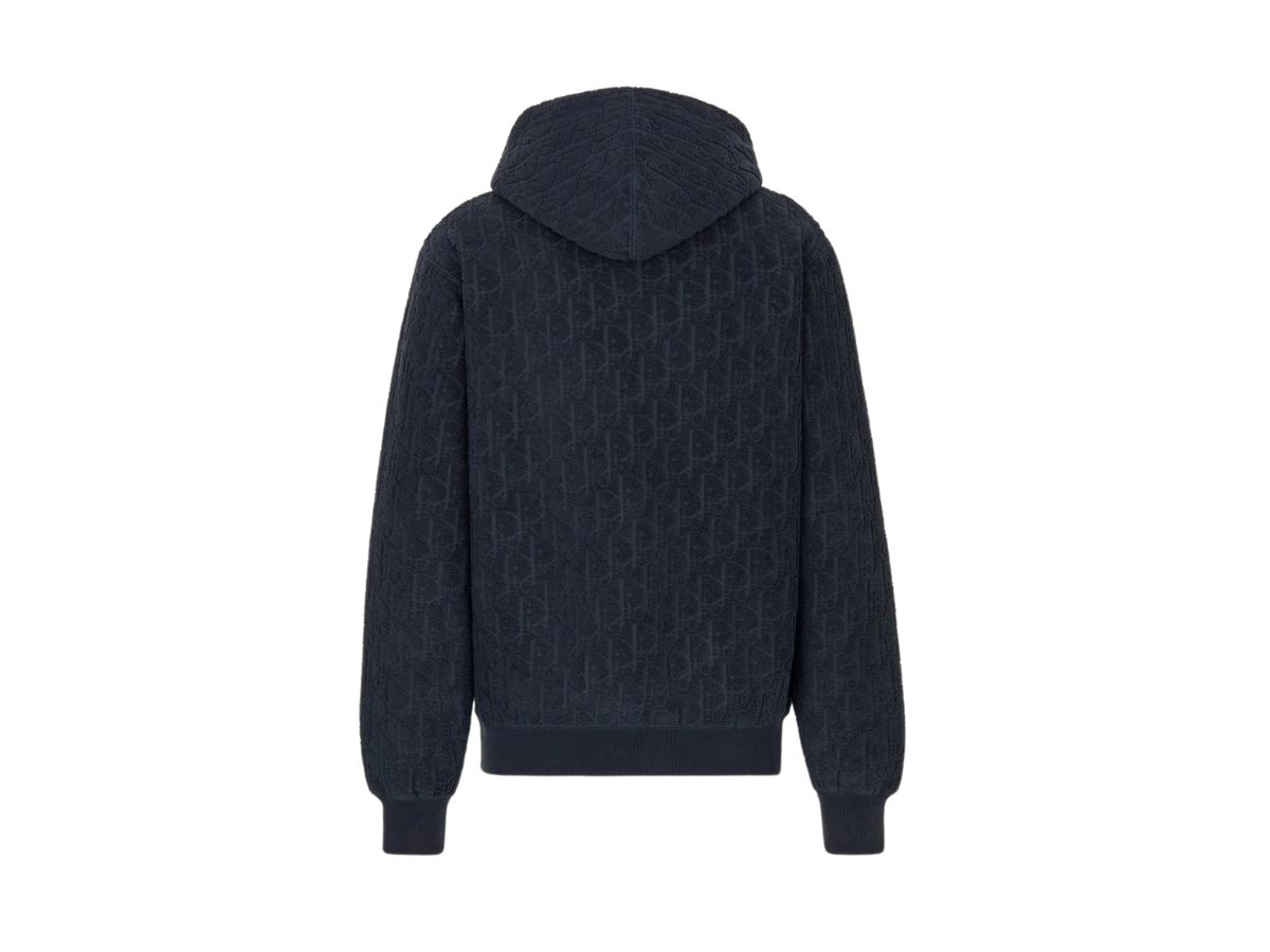 Dior Dior Oversized Hooded Sweatshirt With Dior Oblique Motif Navy Blue - view 2