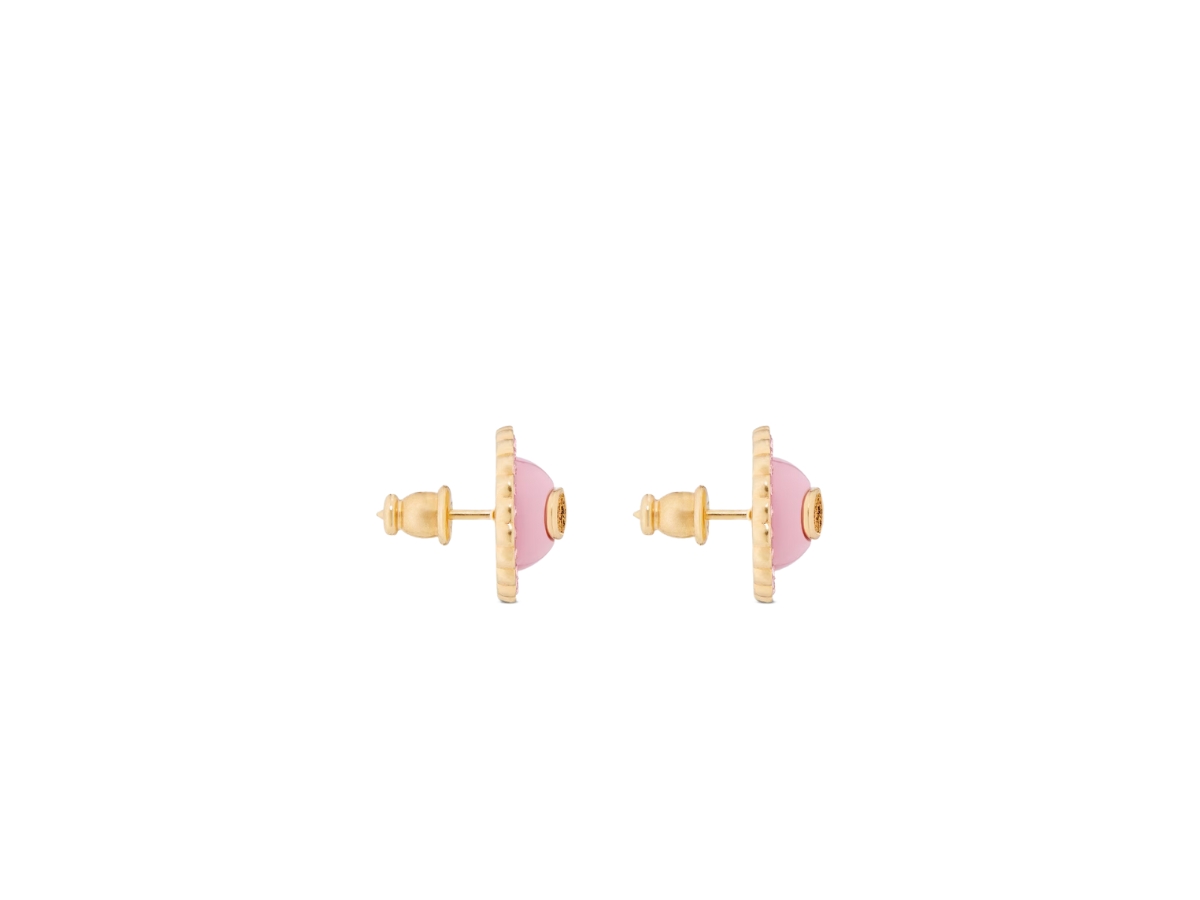 Dior Petit CD Baroque Stud Earrings In Gold-Finish Metal