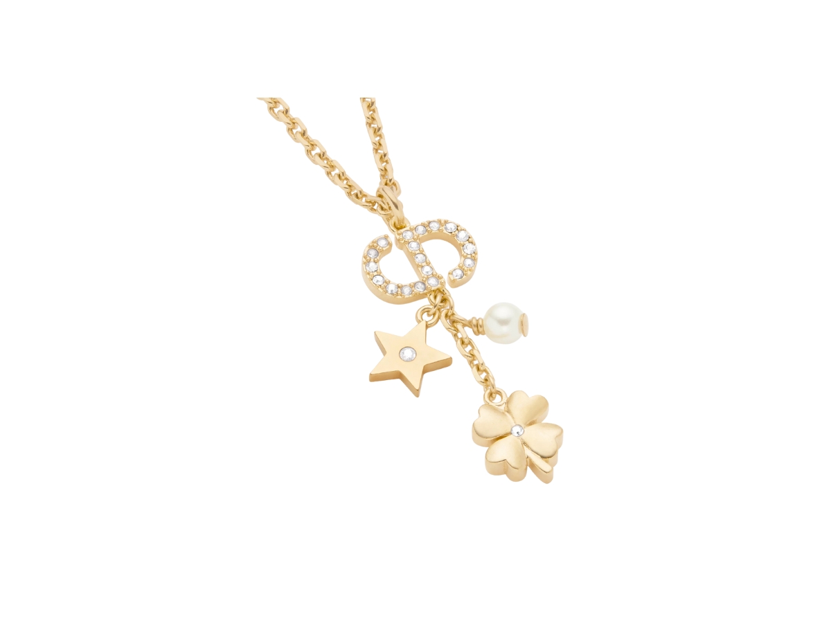 Dior Petit CD Lucky Charms Necklace In Gold-Finish Metal With 