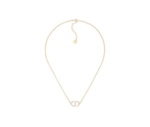 Buy Dior Petit CD Necklace In Gold Finish Metal Silver Tone Crystals at Sasom – Authentic and Ready to Ship