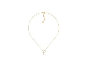 Buy Dior Petit CD Necklace In Gold-Finish Metal With Silver-Tone Crystals Hardware Gold at Sasom – Authentic and Ready to Ship