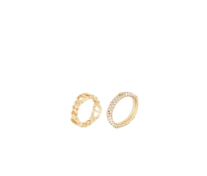 Buy Dior Petit CD Ring Set In Gold-Finish Metal And White Crystals at Sasom – Authentic and Ready to Ship