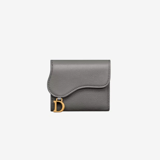 Buy Dior Saddle Lotus Wallet Goatskin Grey at Sasom – Authentic and Ready to Ship