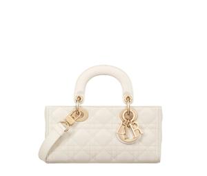 Dior Small Lady D-Joy Bag In Lambskin Leather With Gold Hardware Latte Cannage