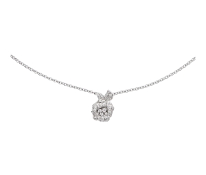 Buy Dior Small Rose Dior Bagatelle Necklace In 18K White Gold and Diamonds at Sasom – Authentic and Ready to Ship