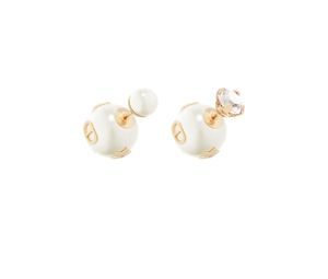Buy Dior Tribales Earrings In Gold-Finish Metal With White Resin Pearls And A Silver-Tone Crystal at Sasom – Authentic and Ready to Ship
