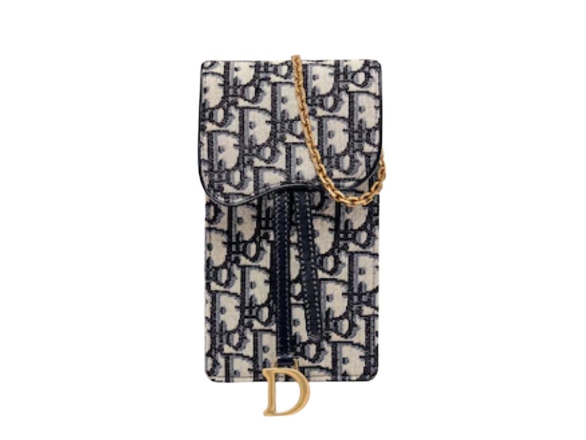 dior vertical saddle pouch