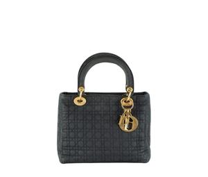 Buy Dior Vintage Lady Medium Bag Gold Hardware Black at Sasom – Authentic and Ready to Ship