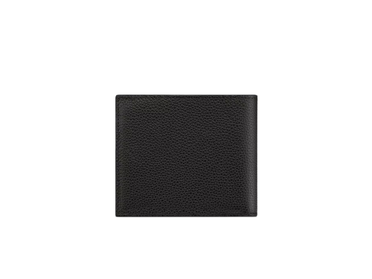 Dior Grained Calfskin with CD Icon Signature Card Case Wallet Black, NEW