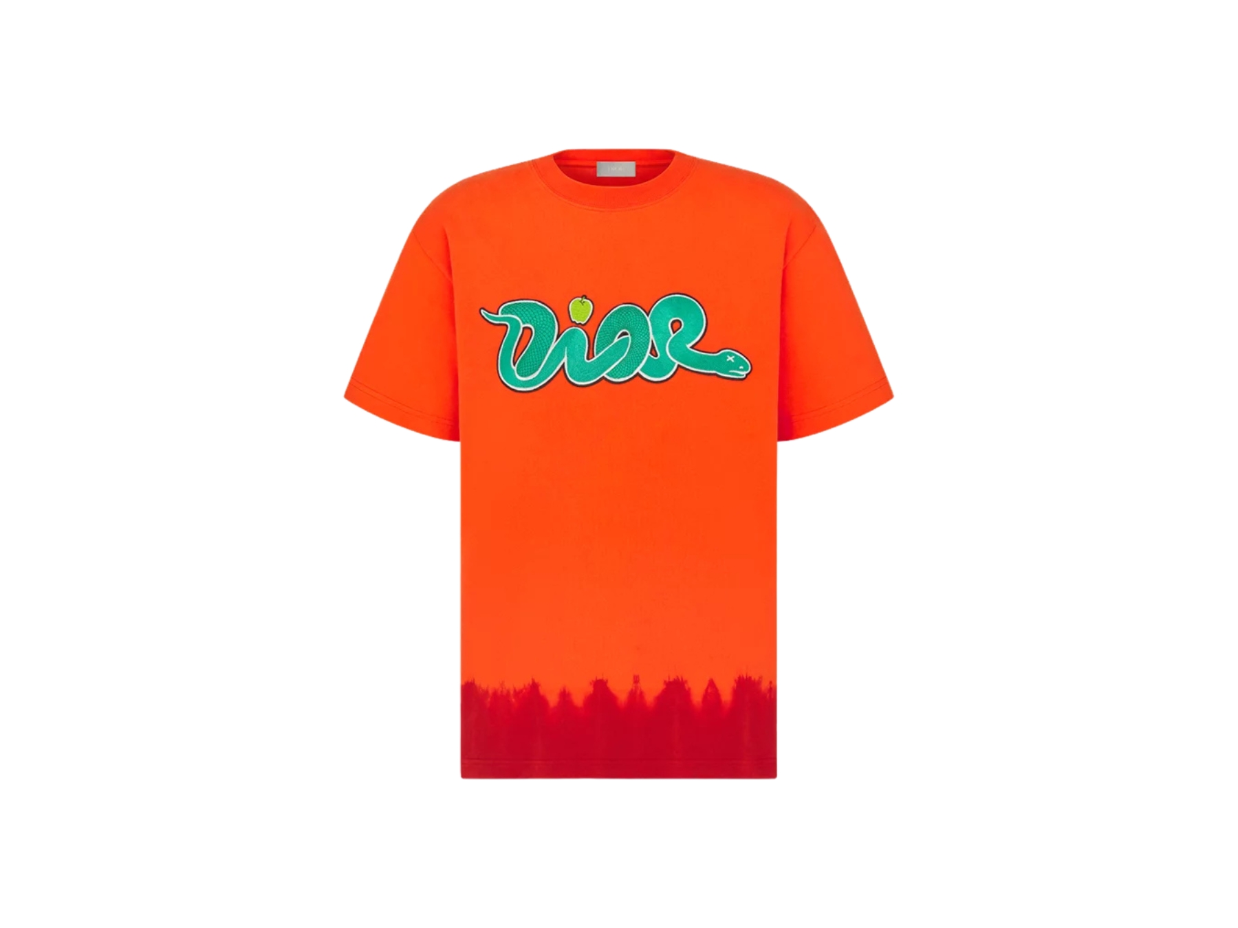 Dior x Kaws T-Shirt Relaxed Fit Orange And Red Cotton Jersey