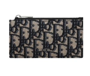 SASOM  bags Dior Zipped Card Holder Beige and Black Dior Oblique Jacquard  Check the latest price now!