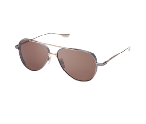 DITA Subsystem In Antique Silver-White Gold-Dark Brown Frame With Dark Brown Lenses
